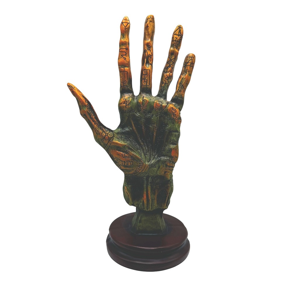 Palmistry Hand Statue Fortune Teller Palm Reader Gothic Occult Halloween Decor